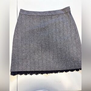 Brooks Brothers Red Fleece Wool Blend Skirt sz8